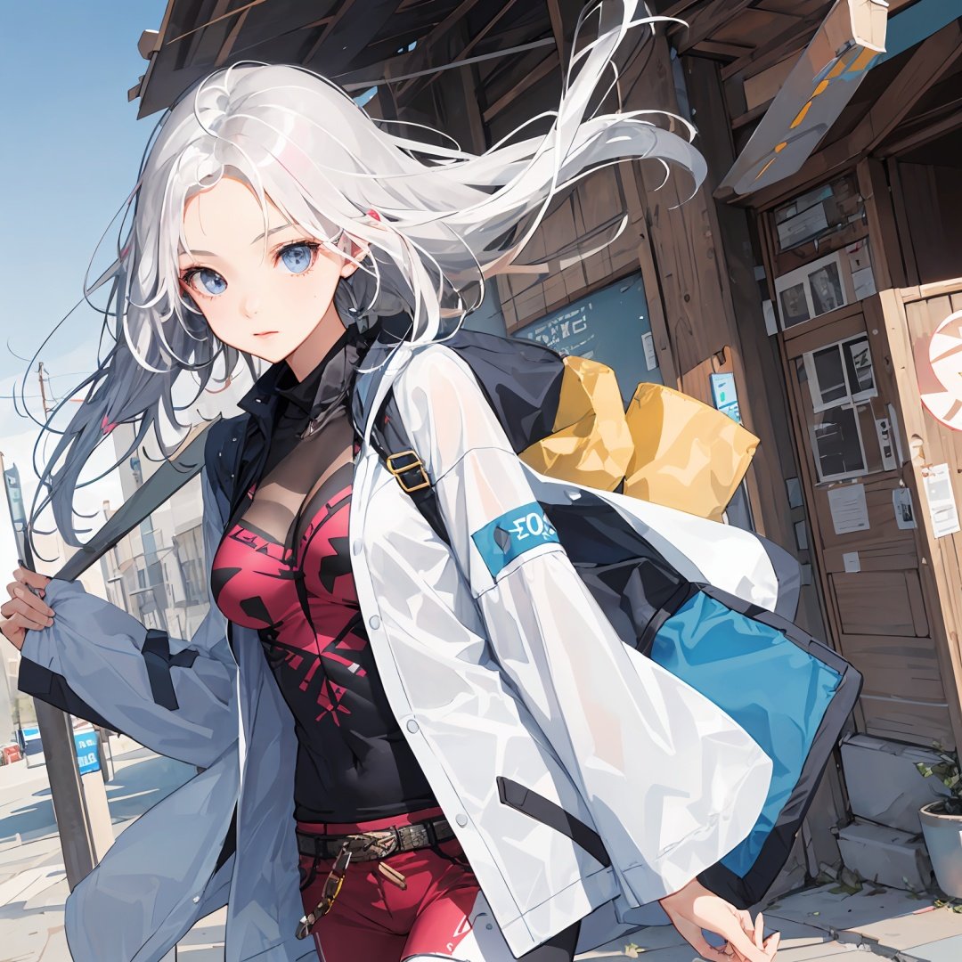 1 Young women,moyou,forehead,White hair,dynamic angle,Random clothing,random environment,Random clothing colors,Random hairstyle,