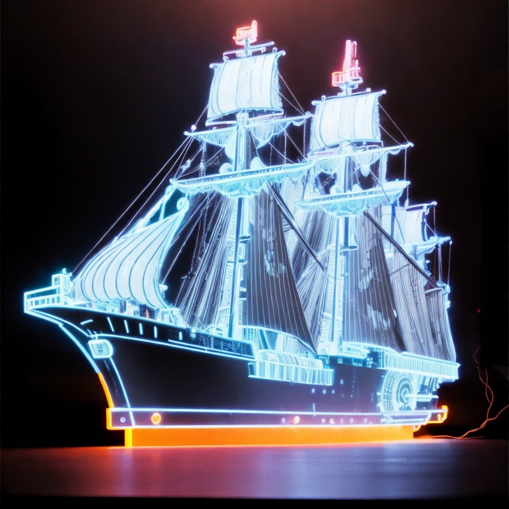 <lora:nihongdengV2:0.8>nihongdeng,light,,(Black background:1.45),Neon Light,colorful light,warship