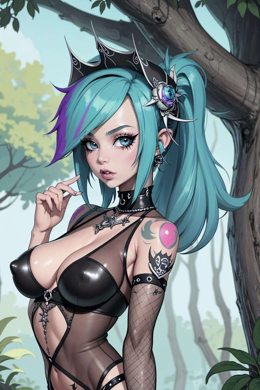 punk bad girl, (masterpiece, best_quality, ultra-detailed:1.3), epic, digital painting, welcoming, Xanthoceras tree princess, see-through gossamer, slim, :><lora:cutemix4:1>