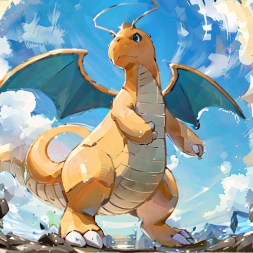 from below,guichan,dragonite,