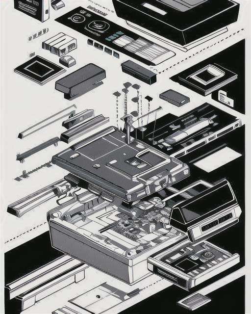 <lora:拆解:1>Disassembly diagram of a robot