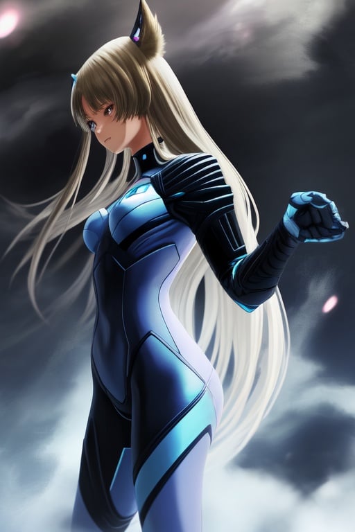 Mio, long hair, agnus suit