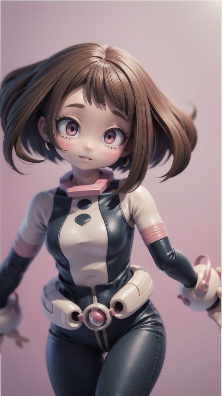 high quality, detailed, 1girl, uraraka ochako,  <lora:uraraka_ochako_v1:1>, bodysuit, 