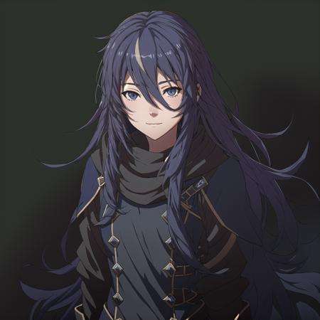 FE13, FE16, FE13-Style, Fire Emblem, Fire Emblem Awakening, sunrise, light top left, Lucina, 1 girl, Blue hair, Blue eyes, Teenager, Very Long Hair, Streaked Hair, Dark Blue Hair, (Happy:1.2)