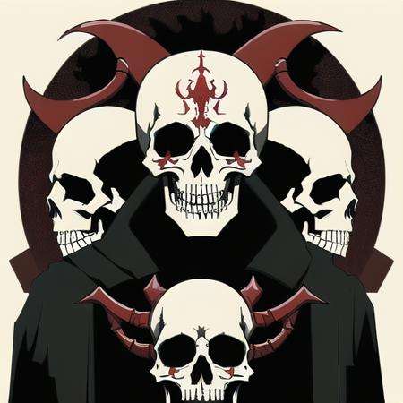 Magonia, two tone, blood, skulls, demon