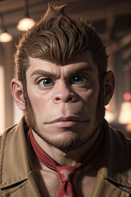 (detailed face and eyes:1.3),<lora:dkong-09:0.6>,dkong,necktie,monkey,furry,no humans, Ultra-detail,(highres:1.1),best quality,(masterpiece:1.3),cinematic lighting,