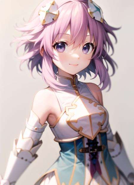 <lora:nepu1-000013:1>, npfr1, white background, standing, upper body, simple background, smile,