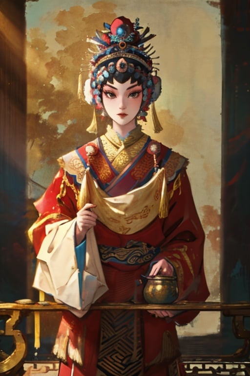 Masterpiece,bestquality,highdefinition,huadan,bestquality,masterpiece,highres, <lora:戏装 Chinese Opera Costumes_v1.5:0.7> <lora:wswx-000014:1>