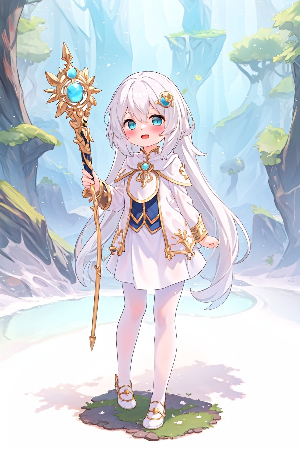 masterpiece,high quality,1girl,(solo:1.2),open mouth,happy,standing,looking at viewer,long hair,(white pantyhose:1.2),full body,adventurer,magic girl,magic ring,magic wand,, <lora:EMS-5265-EMS:1>