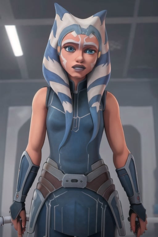 ahsokatano, (8k, RAW photo, best quality, masterpiece:1.2), (intricate details), perfect eyes, perfect face, perfect lighting, beautiful, (masterpiece:1.2), (best quality:1.2), 1woman, mature, clone wars style, solo, look at viewer, oreange skin, makeup, <lora:ahsokatano-10:0.85>, upperbody