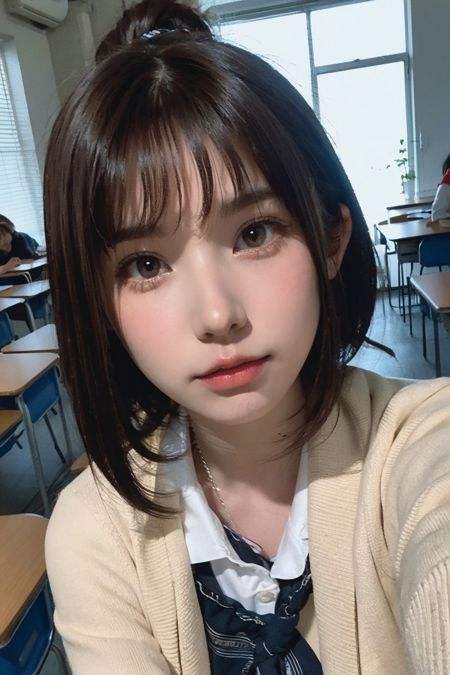 a photo of enakorin, 18 year old girl in the classroom, close up, <lora:enakorin-14:0.9>, (intricate details:0.8), (hdr, hyperdetailed:1.2), close up