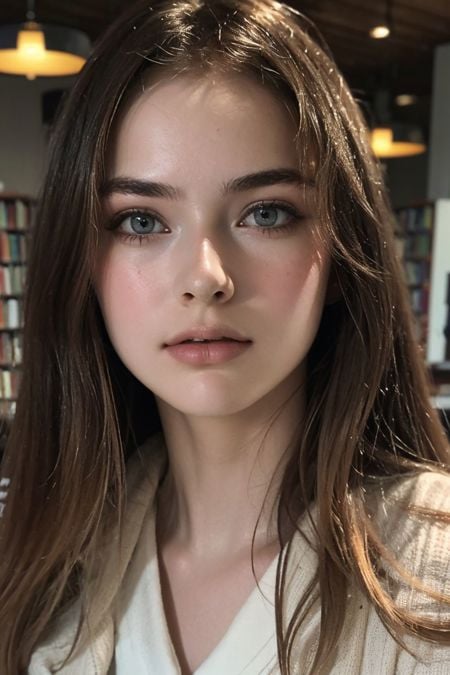 epic realistic, a photo of kristinapimenova,  18yo in the library, thoughtful mood, close up, <lora:kristinapimenova-14:0.9>, (intricate details:0.9), (hdr, hyperdetailed:1.2), faded, (neutral colors:1.2), art, (hdr:1.5),  hyperdetailed, (artstation:1.4), warm lights, dramatic light, (intricate details:1.2)