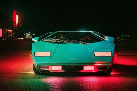 analog gloomy photo of an iridescent silver Lamborghini Countach car,  <lora:c0unt4ch:0.8>, (in a race to save humanity ((at night))), ((racing in a holographic city)), neon tracks, neon roads, holographic signs, ((nighttime)), (vaporwave), retrowave, outrun, (cyberpunk), (lasers), futuristic, magical, surreal, dreamy, High Detail, Sharp focus, (photorealism), realistic, best quality, 8k, award winning, dramatic lighting, epic, cinematic, masterpiece, rim light, ambient fog:1.5, dutch angle, wide angle lens, ,