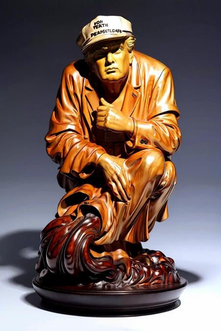 masterpiece, best quality,statue,donald trump, 