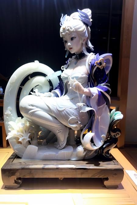 masterpiece, best quality,jadestatue,sangonomiya kokomi, 