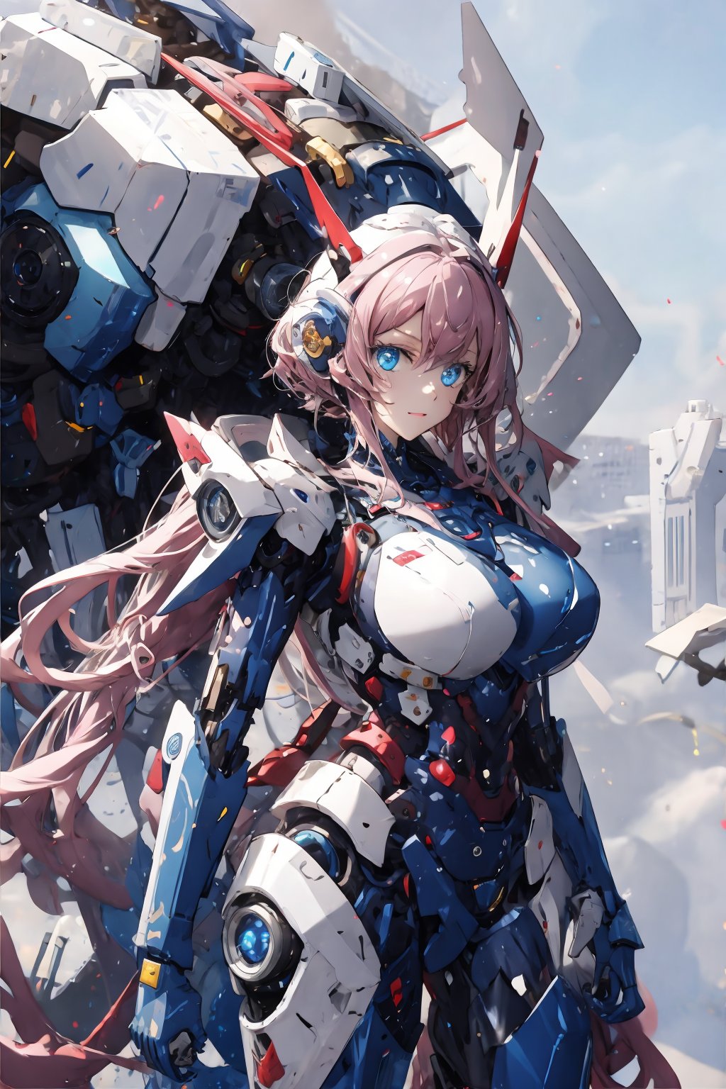 (masterpiece:1.2), best quality,PIXIV,1girl, solo,cowboy shot, helmet, mecha, <lora:Gundam girl_20230712160146:0.8>