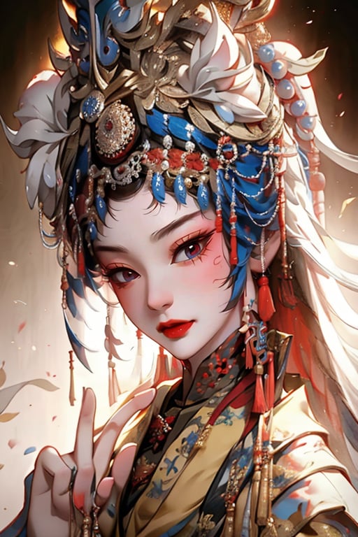 Masterpiece,bestquality,highdefinition,huadan,bestquality,masterpiece,highres, <lora:戏装 Chinese Opera Costumes_v1.5:0.7> , hf_xy,   <lora:huafeng2-000016:1>