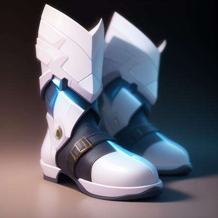 gameicon,masterpiece,best quality,ultra-detailed,masterpieces,Hyper-realistic,high boots,White,Rainbow-colored,realistic art style,HDTransparent background, 3D rendering2D, Blender cycle, Volume light,No human, objectification, fantasy <lora:GameIconResearch_boots_Lora:1>