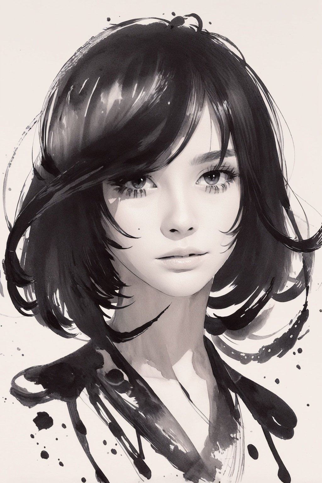 (ink art, ink illustration, ink, rough:1.4), (((masterpiece))), best quality,realistic,
black,({2459072752-{best quality}, {{masterpiece}}, {highres}, original, extremely detailed 8K wallpaper),1girl,an extremely delicate and beautiful,flaming eyes,zydink,ink sketch,behisheroine