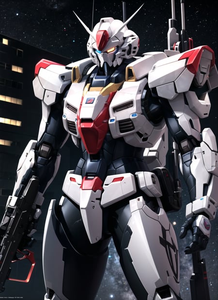 (), gundam, holding rifle, explosion, laser, robot, masterpiece,best quality,ultra-detailed,very detailed illustrations,extremely detailed,intricate details,highres,super complex details,extremely detailed,cowboy shot, caustics,reflection,ray tracing,demontheme,nebula,dark aura,cyber effect, action, ancient japanese architecture,pond, starry sky,skyline, <lora:mecha_offset:1> <lora:add_detail:0.2>