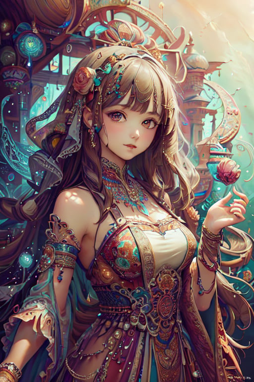 (masterpiece, top quality, best quality, official art, beautiful and aesthetic:1.2), (1girl), extreme detailed,(fractal art:1.3),colorful,highest detailed