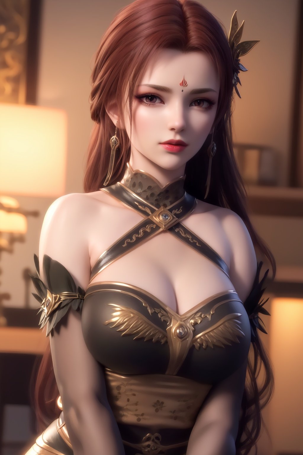 masterpiece,(best quality:1.2),official art,extremely detailed cg 8k wallpaper,((crystalstexture skin)),(extremely delicate and beautiful),queen,super crown,1gir,solo,looking_at_viewer,long_hair,lips,necklace,jewelry,hair ornament,day,,upper body,large  breasts,(cleavage),symmetrical docking,cheerleader,purple bra,bow panties,kneeling,Lean forward,<lora:hipoly_3dcg_v7-epoch-000012:0.3:NF>, <lora:sy_雅fei_2.1:0.7>