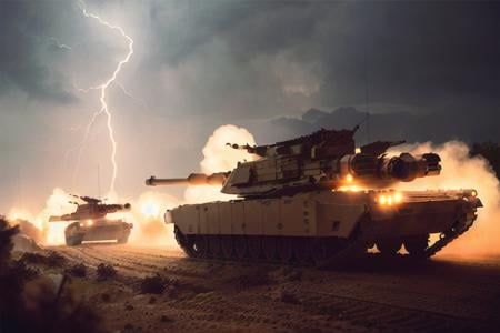 analog gloomy (close up shot) photo of a convoy of (M1 Abrams tanks,  <lora:m14br4m5:1>), firing cannon, (in a rocky alien planet (at midnight)), (surrounded by arachnids from starship troopers), ((heavy rain)), thunderstorm, lightning in the background, (horror movie), ((nighttime)), (midnight), High Detail, Sharp focus, ((photorealism)), ((realistic)), best quality, 8k, award winning, dramatic lighting, epic, cinematic, masterpiece, backlit, contrejour, rim light, ambient fog:1.4, dutch angle, depth of field, volumetric lights, 