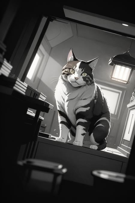 (masterpiece:1.5), (best quality:1.5),inksketch，1cat, ilya kuvshinov, artgerm, krenz cushart, greg rutkowski, pixiv, cinematic dramatic atmosphere, sharp focus, volumetric lighting, cinematic lighting, studio quality