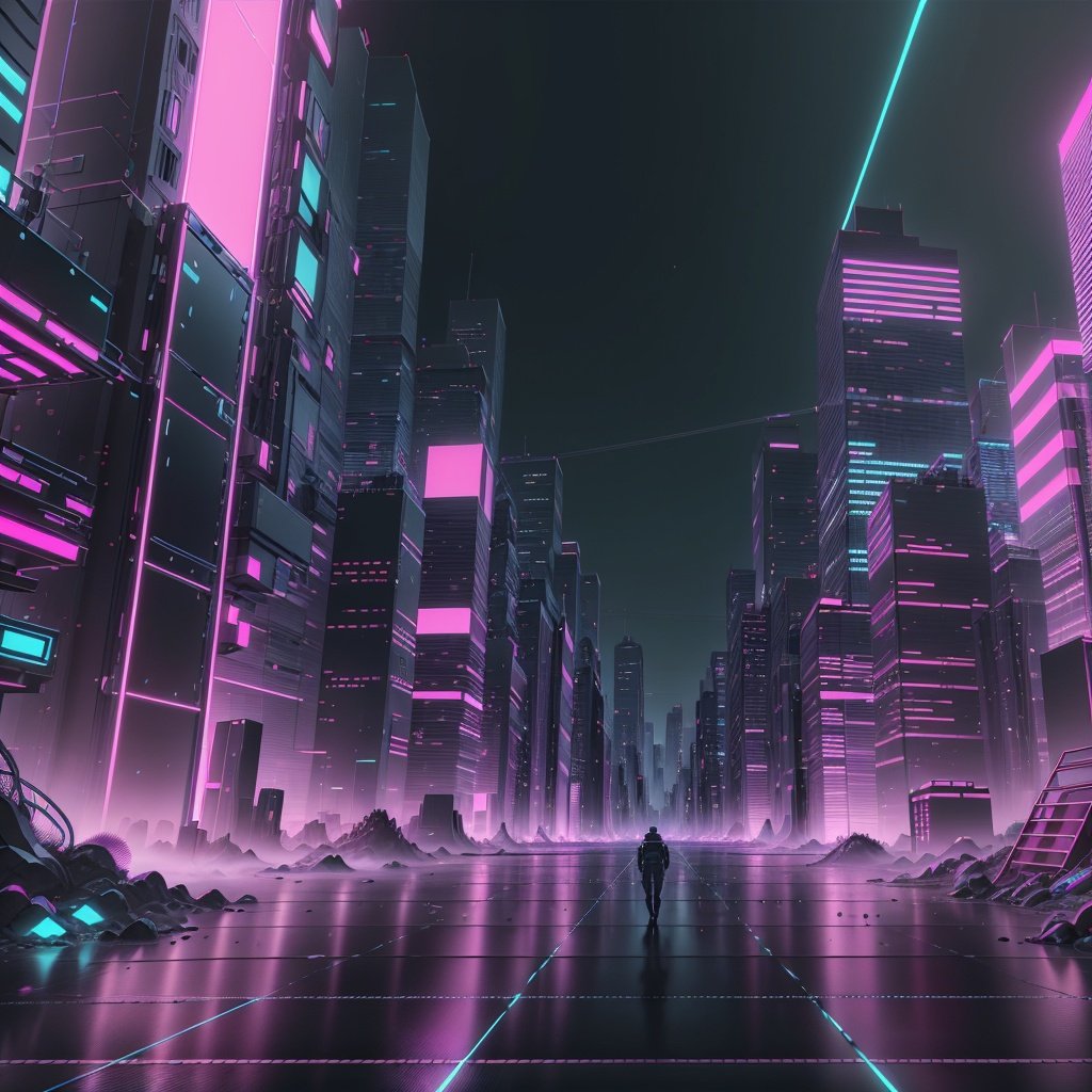 <lora:RetrowaveTech-20:0.8>,retrowavetech ,scifi, virtual, vaporwave , wireframe ,  city