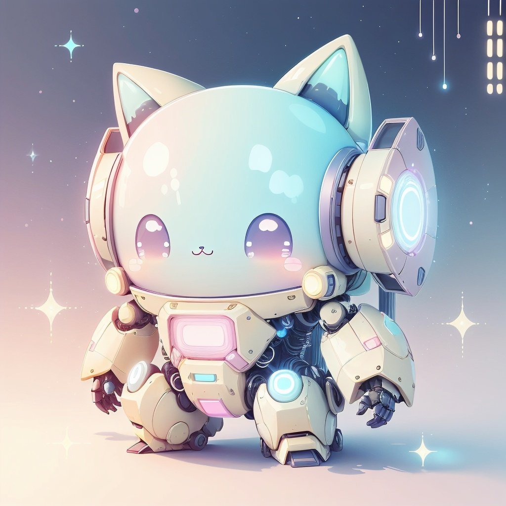 <lora:KawaiiTech-20:0.9>, kawaiitech,pastel color, kawaii,  cute colors ,scifi,robot