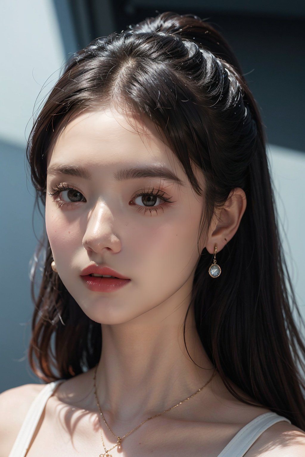 official art, unity 8k wallpaper, (ultra detailed), beautiful and aesthetic, beautiful, masterpiece, best quality,Calming Palette, Tranquil Mood, Soft Shading,  jewelry ,earrings , Taper, forehead protector,