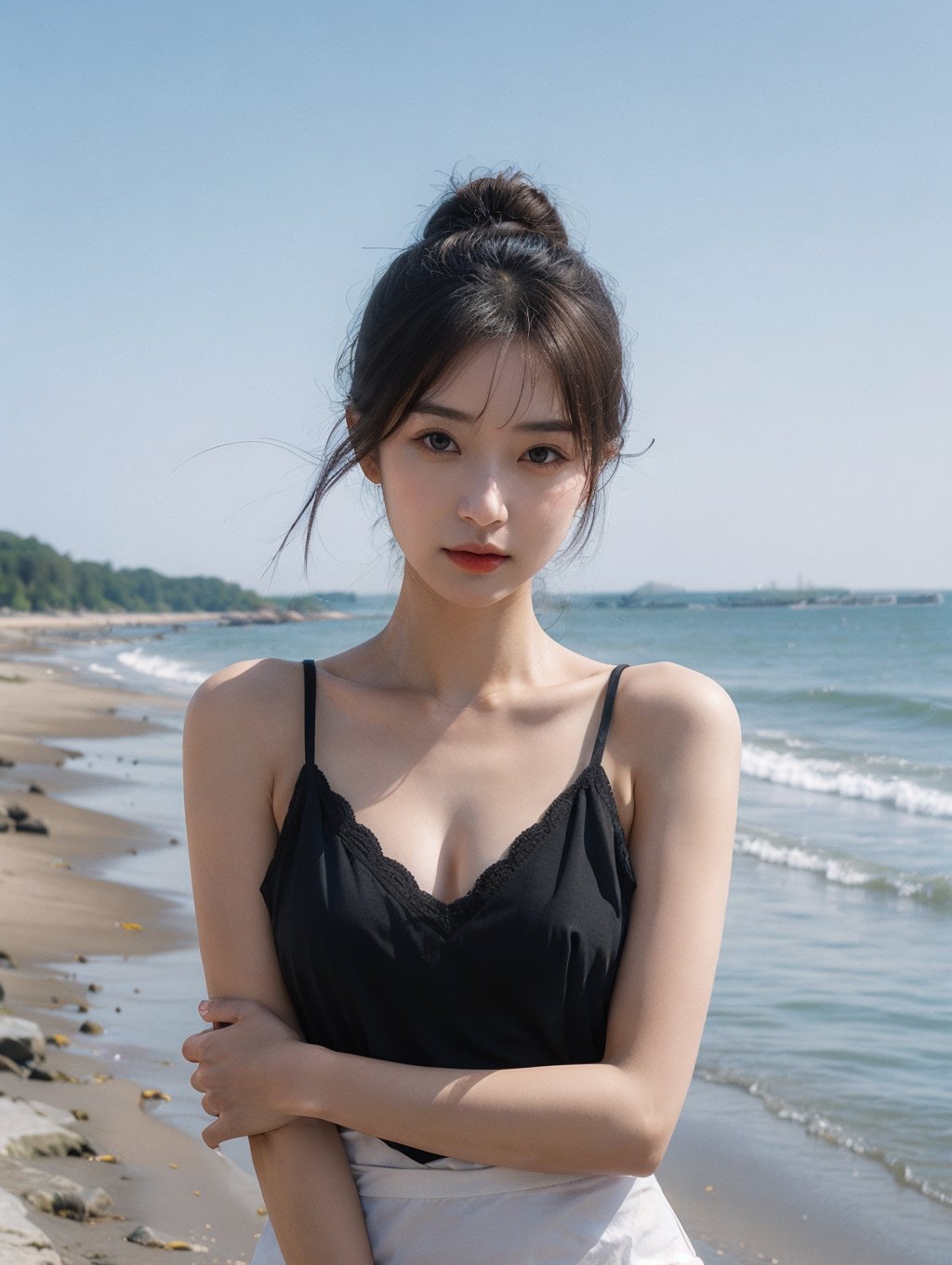 1girl,moyou,upper body,summer,cool and refreshing,seaside,