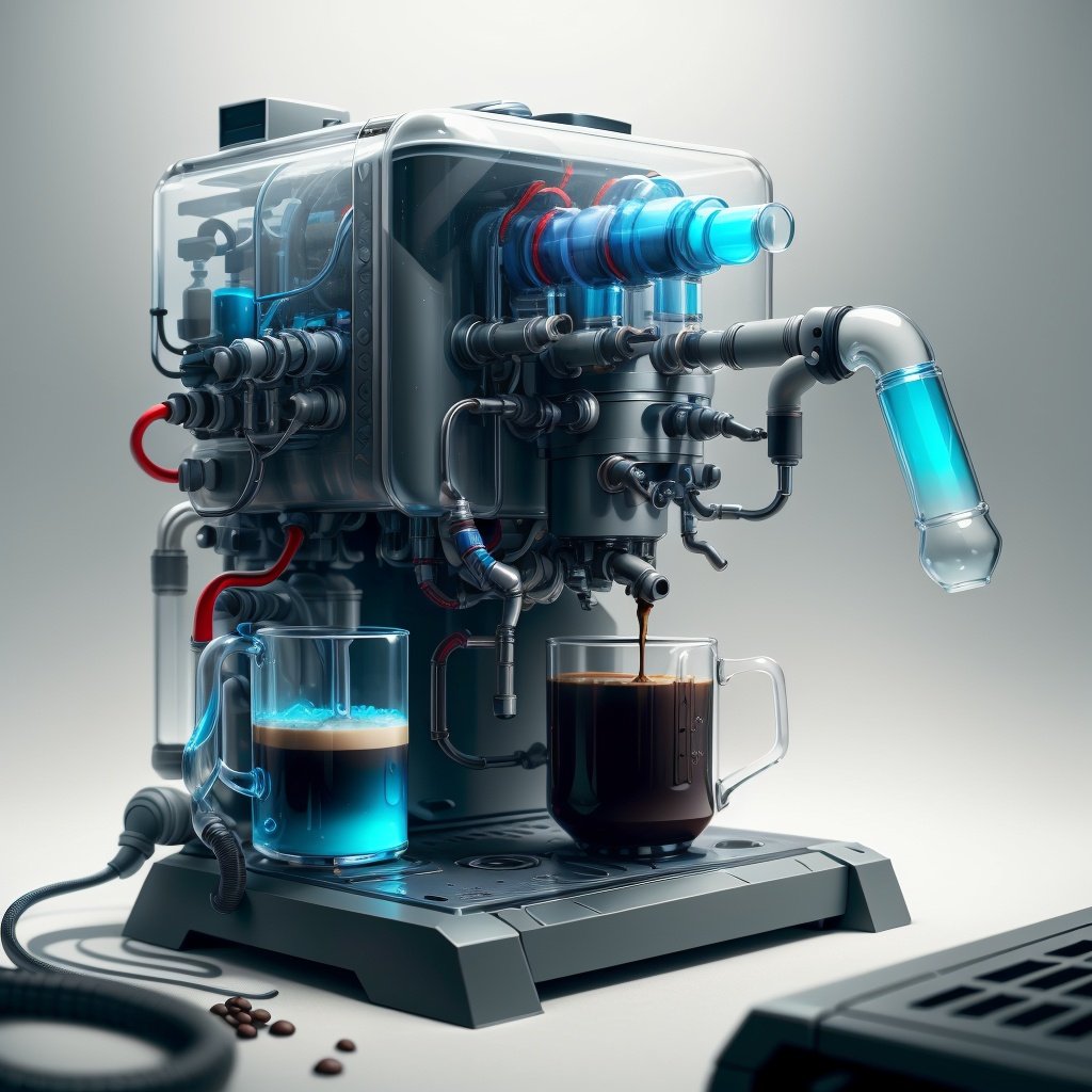 <lora:PastTech-20:0.8>,plasttech,synthetic, scifi, coffee machine,