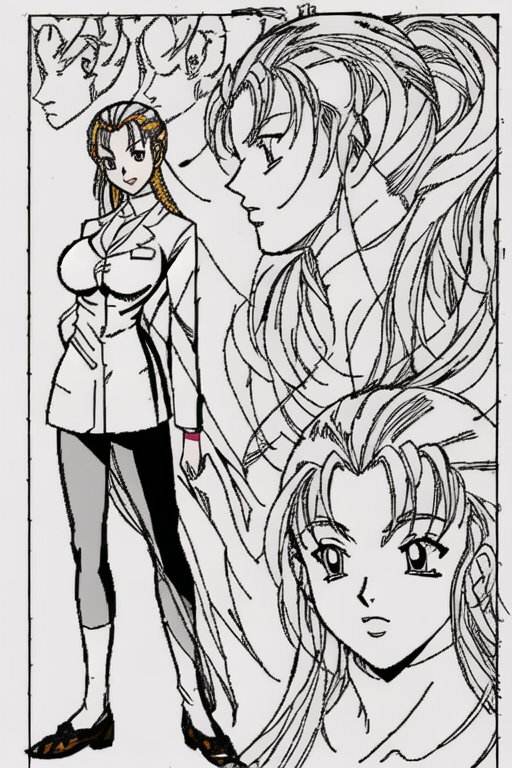 <lora:Miu Furinji :1>,Miu Furinji ,anime character, full body, beautiful face, clothes push,, (Manga Style, Yusuke Murata, Satoshi Kon, Ken Sugimori, Hiromu Arakawa), Pencil drawing, (B&W:1.2), Low detail, sketch, concept art, Anime style, line art, webtoon, manhua, chalk, hand drawn, defined lines, simple shades, simplistic, manga page, minimalistic, High contrast, Precision artwork, Linear compositions, Scalable artwork, Digital art, High Contrast Shadows