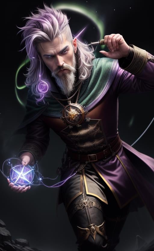 ((best quality)), ((masterpiece)), ((realistic)), (detailed), male Elderly Slim Russian Cyclope (Glimmer Electric current Whipping aurora Time compression Diagonal lines Ferromagnetic magic:1.3) wearing Druidic Surcoat and Sorcerer's Breeches and Celestial Star Crown and Elven Pointed Boots and Seer's Divination Tarot Cards and Elemental Face Guard with Ducktail Beard and Light brown eyes and Laugh lines and Mid fade hairstyle, Rune Invocation, Tracing runes in the air for spell activation., Anger, ((masterpiece)), absurdres, HDR, <lora:add_detail:1>, <lora:LowRA:0.5>