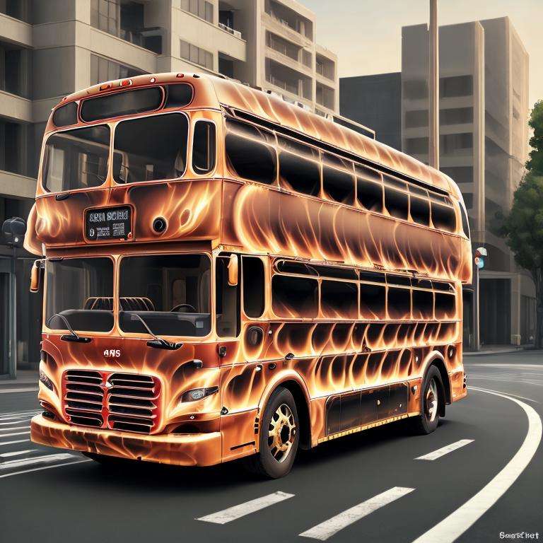 FireAI bus, detailed,<lora:FireAIv2.0:0.6>