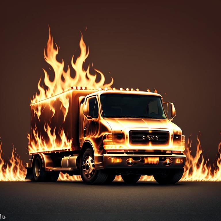 truck, vivid fire <lyco:DonMF1re:0.65>