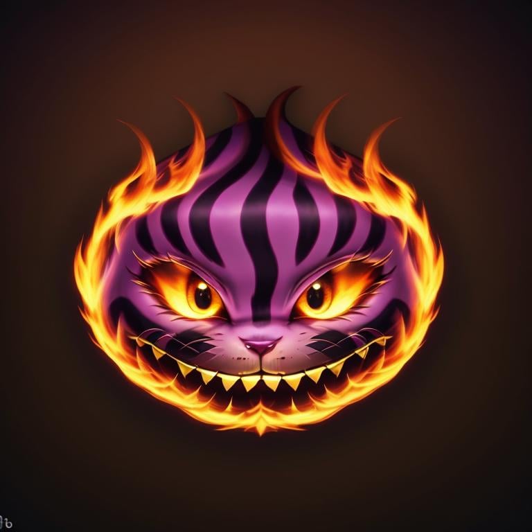 cheshire cat,  vivid fire <lyco:DonMF1re:0.5>