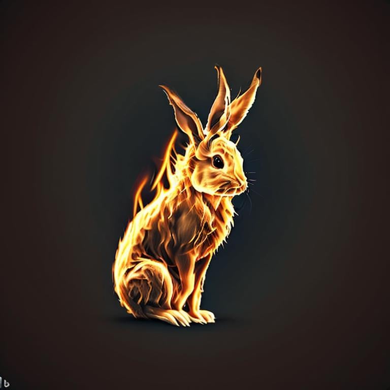 rabbit, vivid fire <lyco:DonMF1re:0.8>