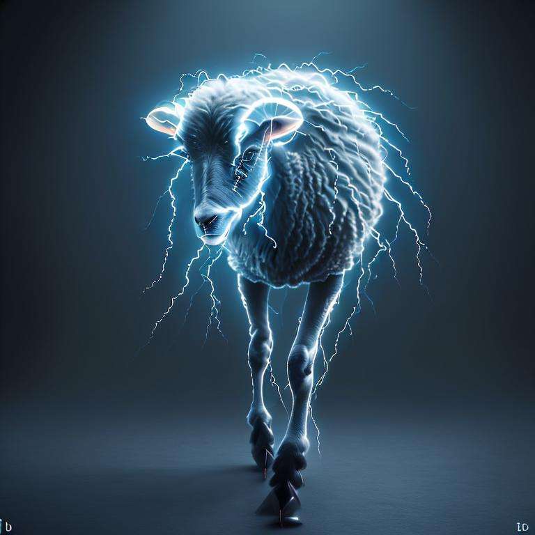 DonMl1ghtning sheep, hyper detailed, intricate <lyco:DonMl1ghtning:0.8>, RAW candid cinema, remarkable color, ultra realistic, shot with cinematic camera