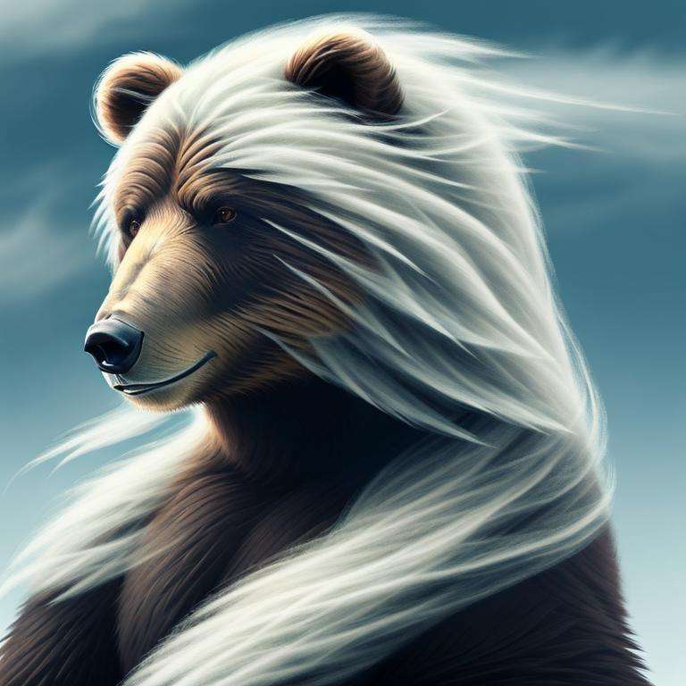 <lyco:DonMW1nd:0.6>  bear,  detailed, wind, intricate