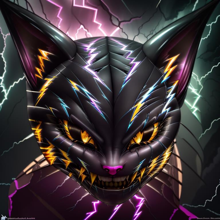 LightningPunkAI cheshire cat, detailed, intricate <lora:LightningPunkAI-000009:1>