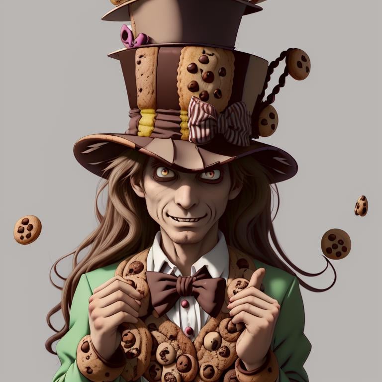 <lora:CookiePunkAI:.7> CookiePunkAI mad hatter