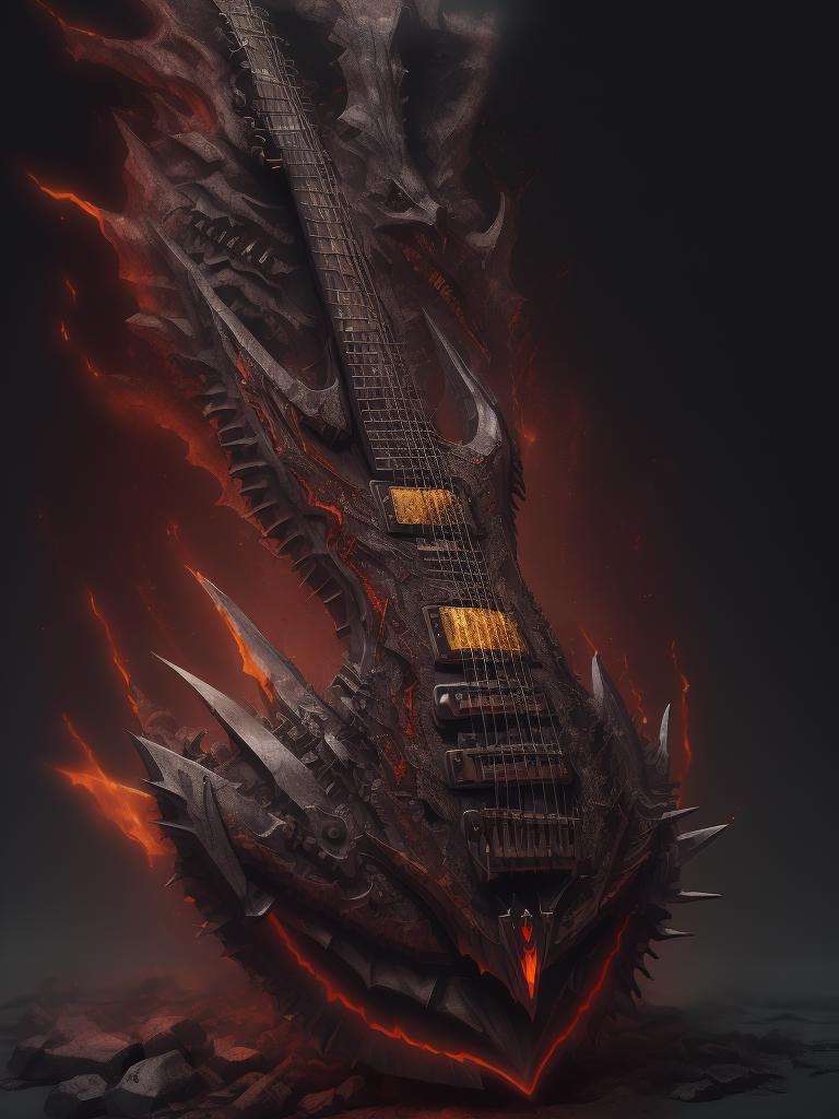 <lora:MetalAI:1> MetalAI guitar, hyper realistic