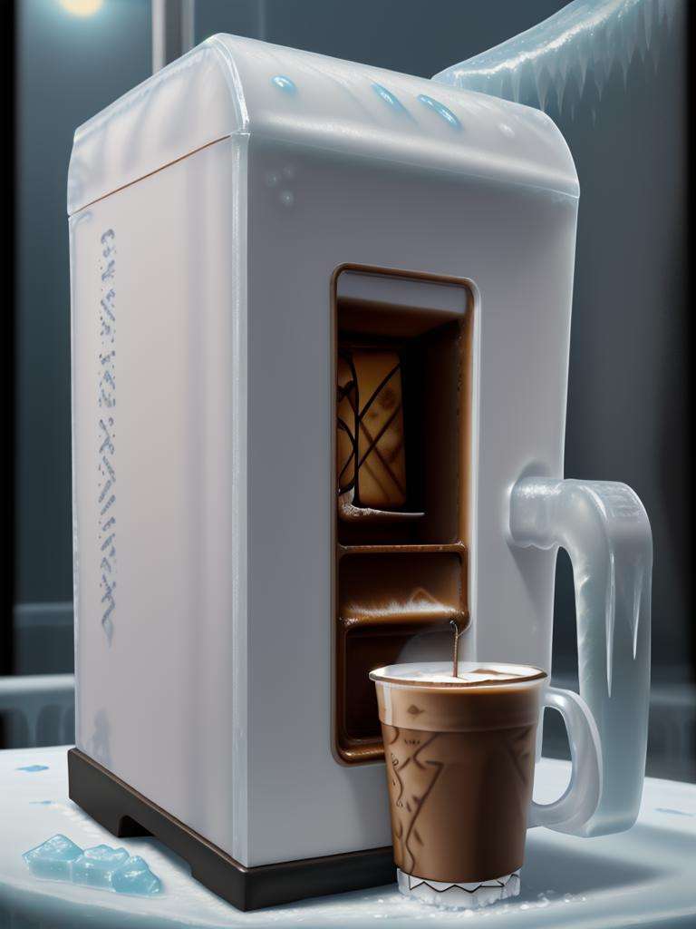 <lora:IceAI:1.1>, IceAI coffee machine