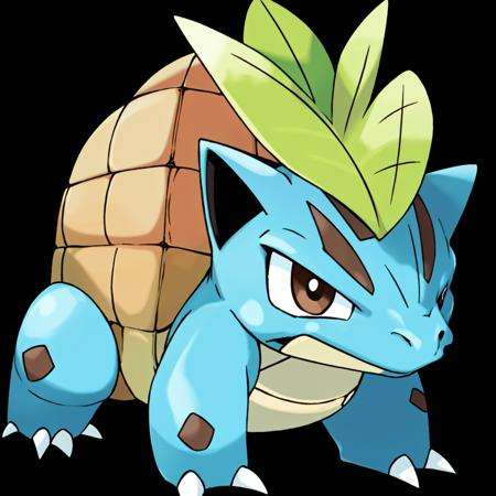 sugimori ken \(style\), pokemon \(creature\), blastoise, venusaur, solo, looking at viewer, simple background, brown eyes, closed mouth, standing, full body,no humans, claws<lora:sugimori_ken_style-000060:0.5>