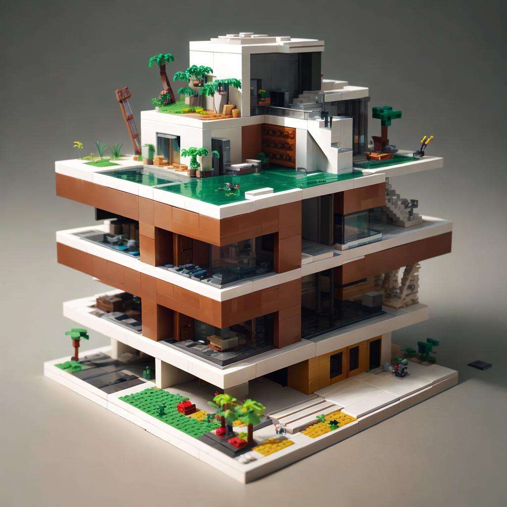 lego, <lora:legody-v10:1.5>, modern architecture,  building, 