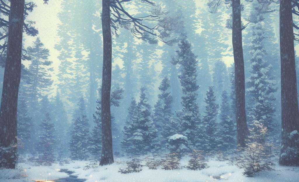 Analog style, ChromaV5,nvinkpunk,(extremely detailed CG unity 8k wallpaper), A Landscape of a snowy forest,award winning photography, Chromatic Aberration, Detailed , HDR, Bloom, style by Monet, Pissarro, and Sisley ,trending on ArtStation, trending on CGSociety, art by midjourney