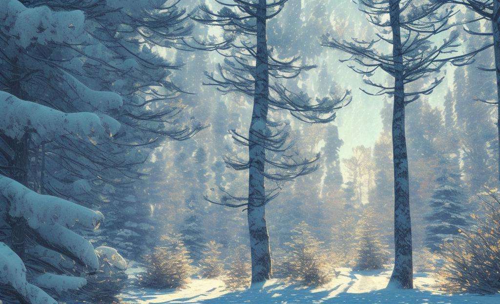 Analog style, ChromaV5,nvinkpunk,(extremely detailed CG unity 8k wallpaper), A Landscape of a snowy forest,award winning photography, Chromatic Aberration, Detailed , HDR, Bloom, style by Monet, Pissarro, and Sisley ,trending on ArtStation, trending on CGSociety, art by midjourney