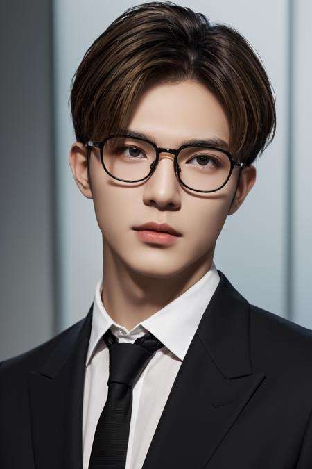 <lora:more_details:0.3>,<lyco:GoodHands-beta2:1>,masterpiece, best quality:1.2,high detail,1 male,handsome,  Glasses,  bare upper body, black tie,  short blonde hair, office, Ambient Occlusion, muscular male, detailed face, black eyes, looking at viewer, manly, 